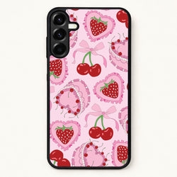 Cherries, Strawberries And Cake - Valentine's Day Phone Case for Galaxy A17