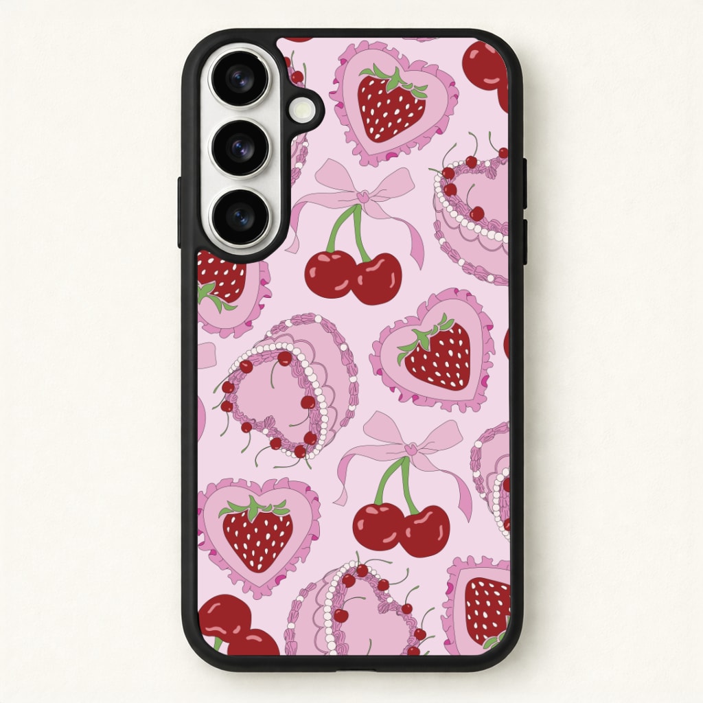 Cherries, Strawberries And Cake - Valentine's Day Phone Case for Galaxy S26 Plus