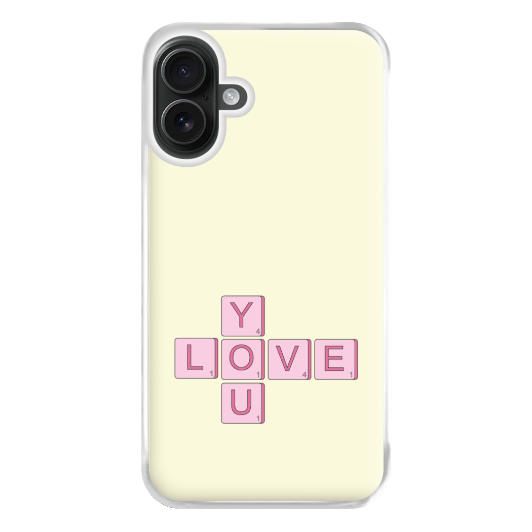 Love You - Valentine's Day Phone Case for iPhone 16 Plus