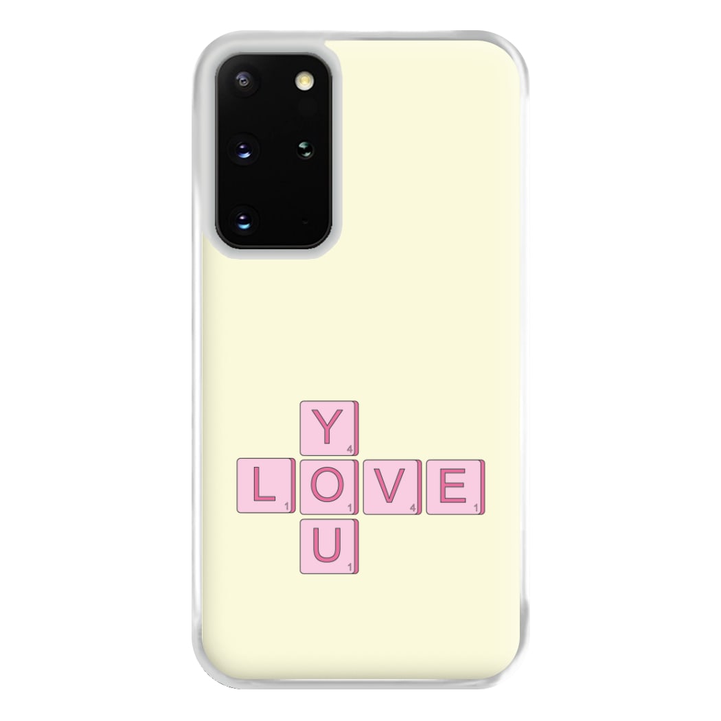 Love You - Valentine's Day Phone Case for Galaxy S20 Plus