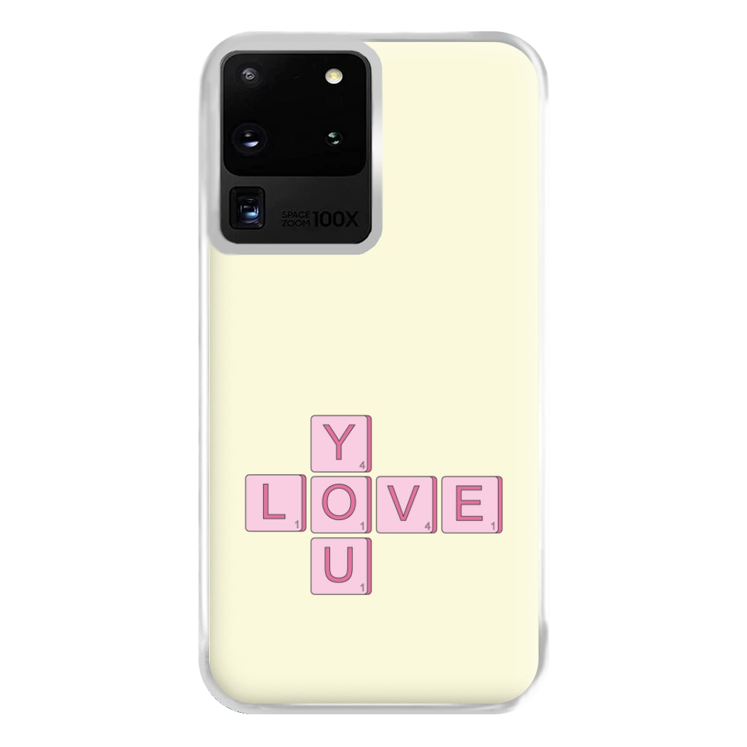 Love You - Valentine's Day Phone Case for Galaxy S20 Ultra