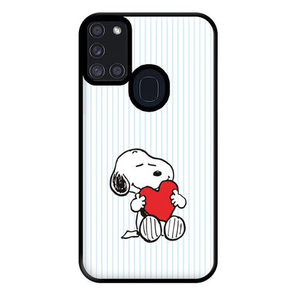 Snoopy - Valentine's Day Phone Case for Galaxy A21s