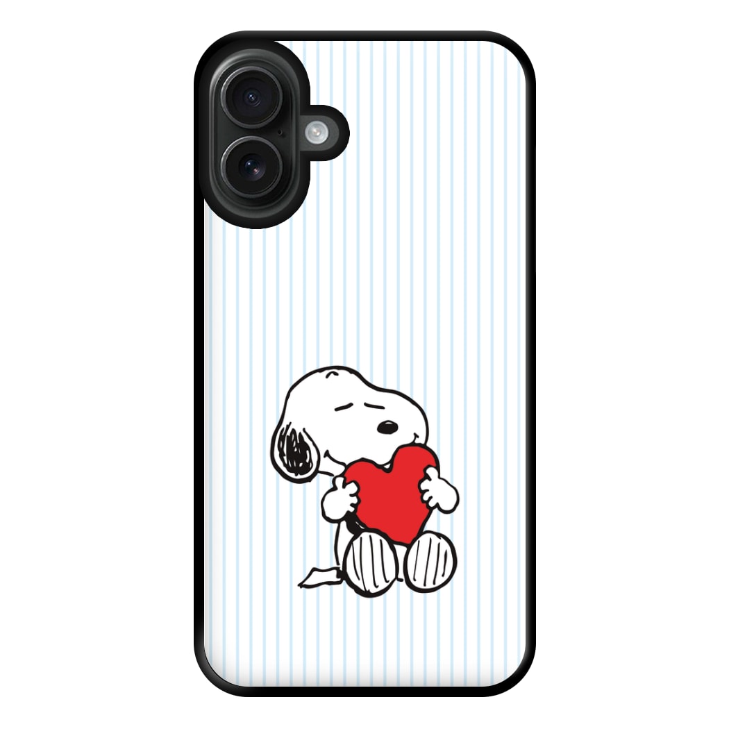 Snoopy - Valentine's Day Phone Case for iPhone 16 Plus