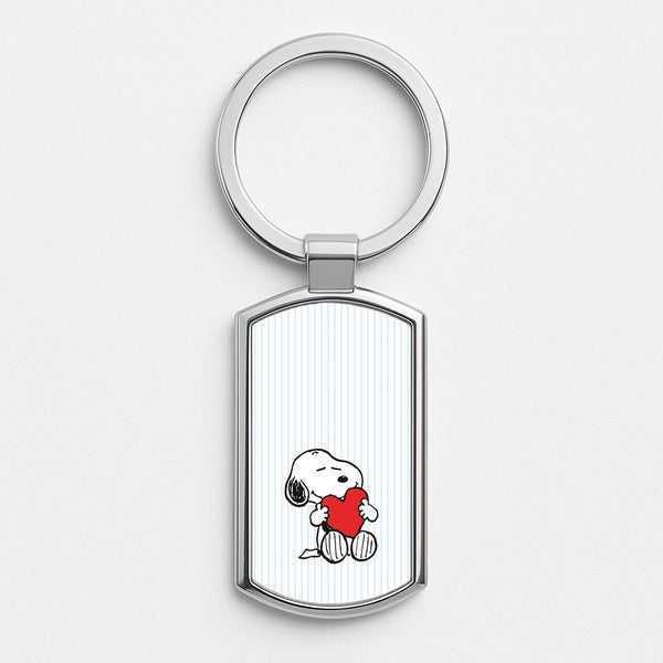 Snoopy - Valentine's Day Silver Keyring