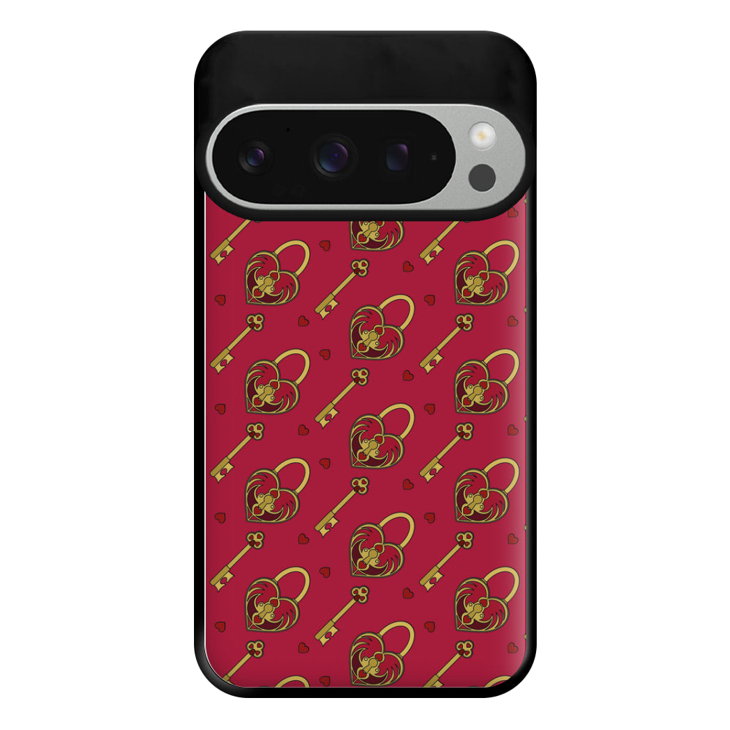 Red Locket And Key - Valentine's Day Phone Case for Google Pixel 9 Pro XL