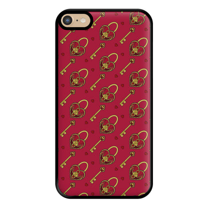 Red Locket And Key - Valentine's Day Phone Case for iPhone 6 Plus / 7 Plus / 8 Plus