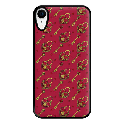 Red Locket And Key - Valentine's Day Phone Case for iPhone XR