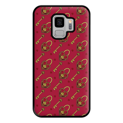 Red Locket And Key - Valentine's Day Phone Case for Galaxy S9 Plus