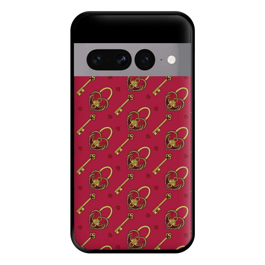 Red Locket And Key - Valentine's Day Phone Case for Google Pixel 7 Pro