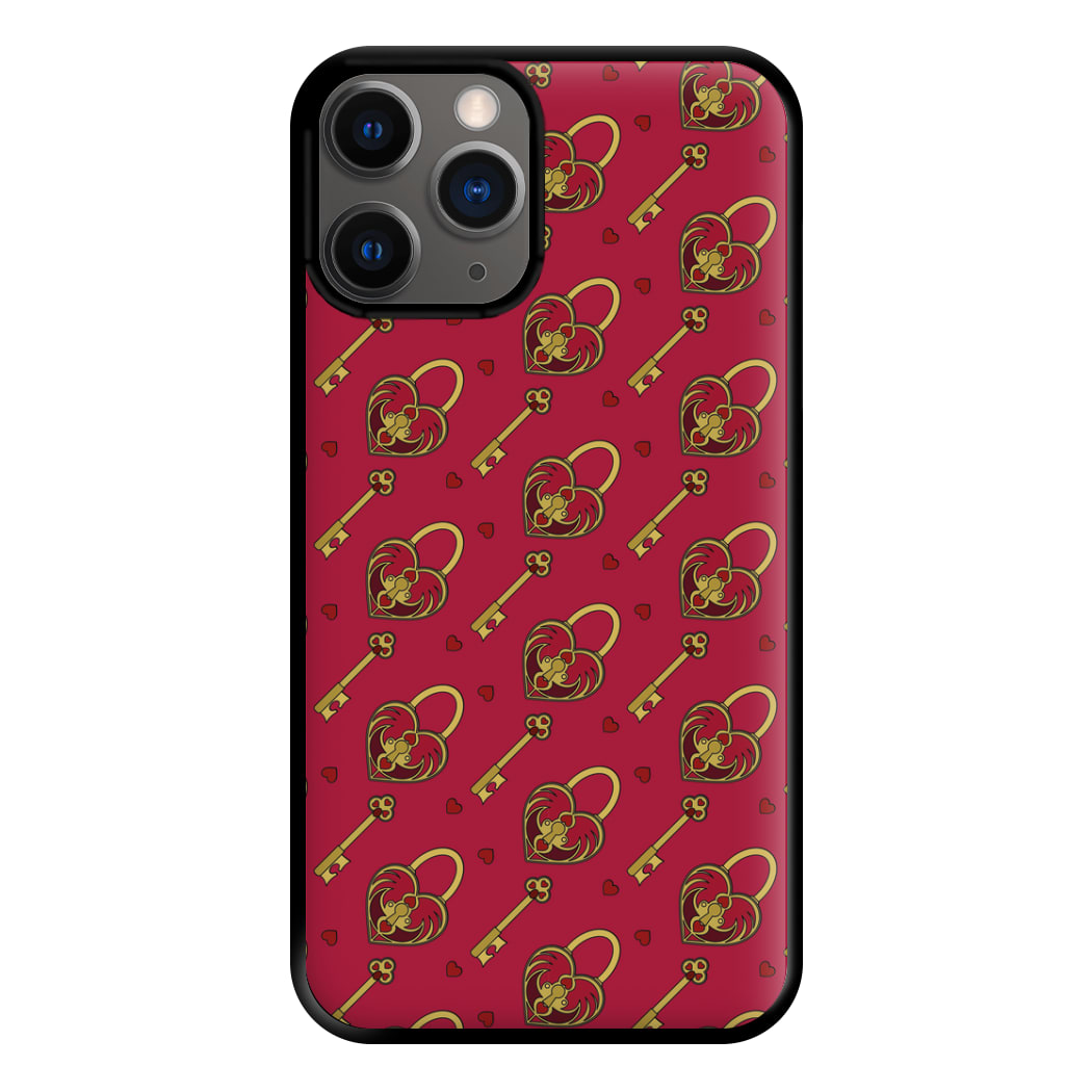 Red Locket And Key - Valentine's Day Phone Case for iPhone 12 Pro Max