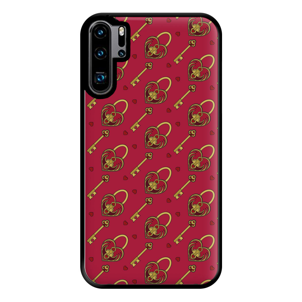 Red Locket And Key - Valentine's Day Phone Case for Huawei P30 Pro