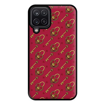 Red Locket And Key - Valentine's Day Phone Case for Galaxy A12