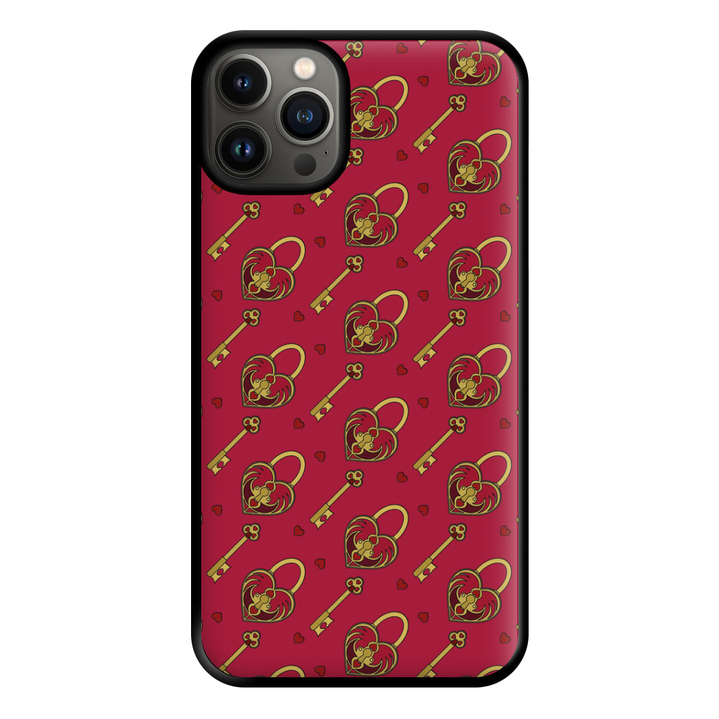 Red Locket And Key - Valentine's Day Phone Case for iPhone 13