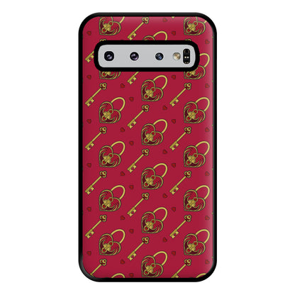 Red Locket And Key - Valentine's Day Phone Case for Galaxy S10 Plus