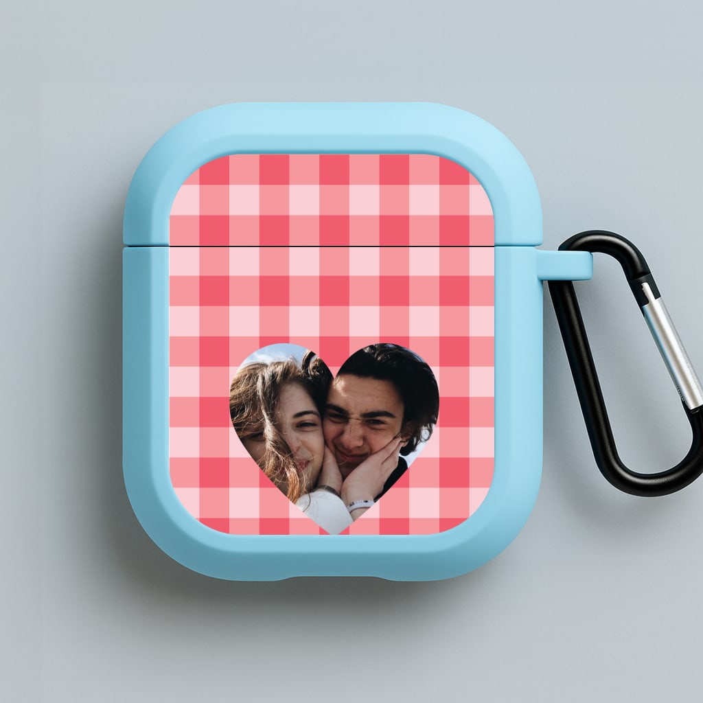Valentine's Heart Blue AirPods Case