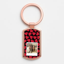 Valentine's Polaroid Rose Gold Keyring