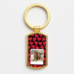 Valentine's Polaroid Gold Keyring