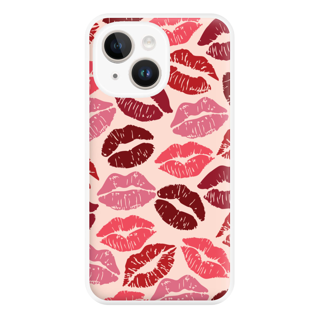 Valentine's Lips Pattern Phone Case for iPhone 14 Plus