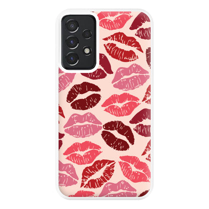 Valentine's Lips Pattern Phone Case for Galaxy A52 / A52s