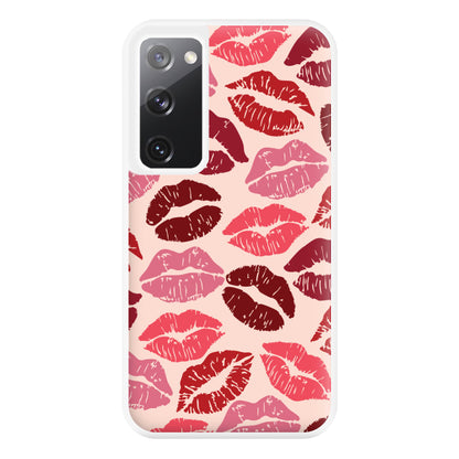 Valentine's Lips Pattern Phone Case for Galaxy S20FE