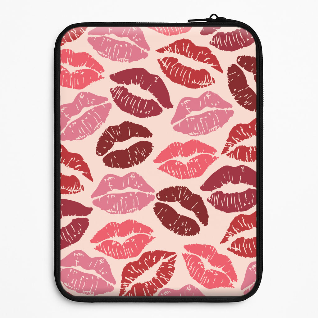 Valentine's Lips Pattern Laptop Sleeve