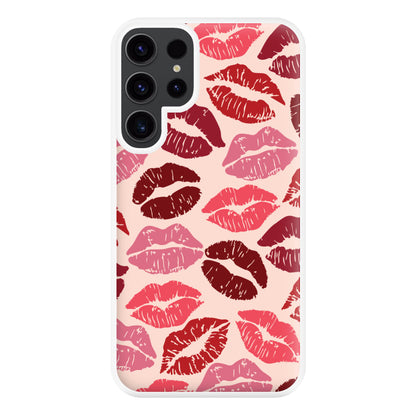 Valentine's Lips Pattern Phone Case for Galaxy S23 Ultra