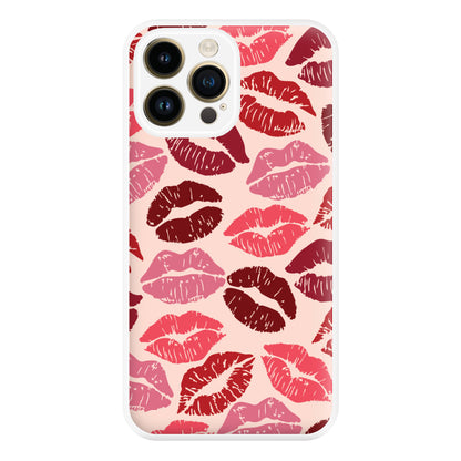 Valentine's Lips Pattern Phone Case for iPhone 14 Pro Max