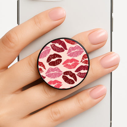 Valentine's Lips Pattern Phone Grip