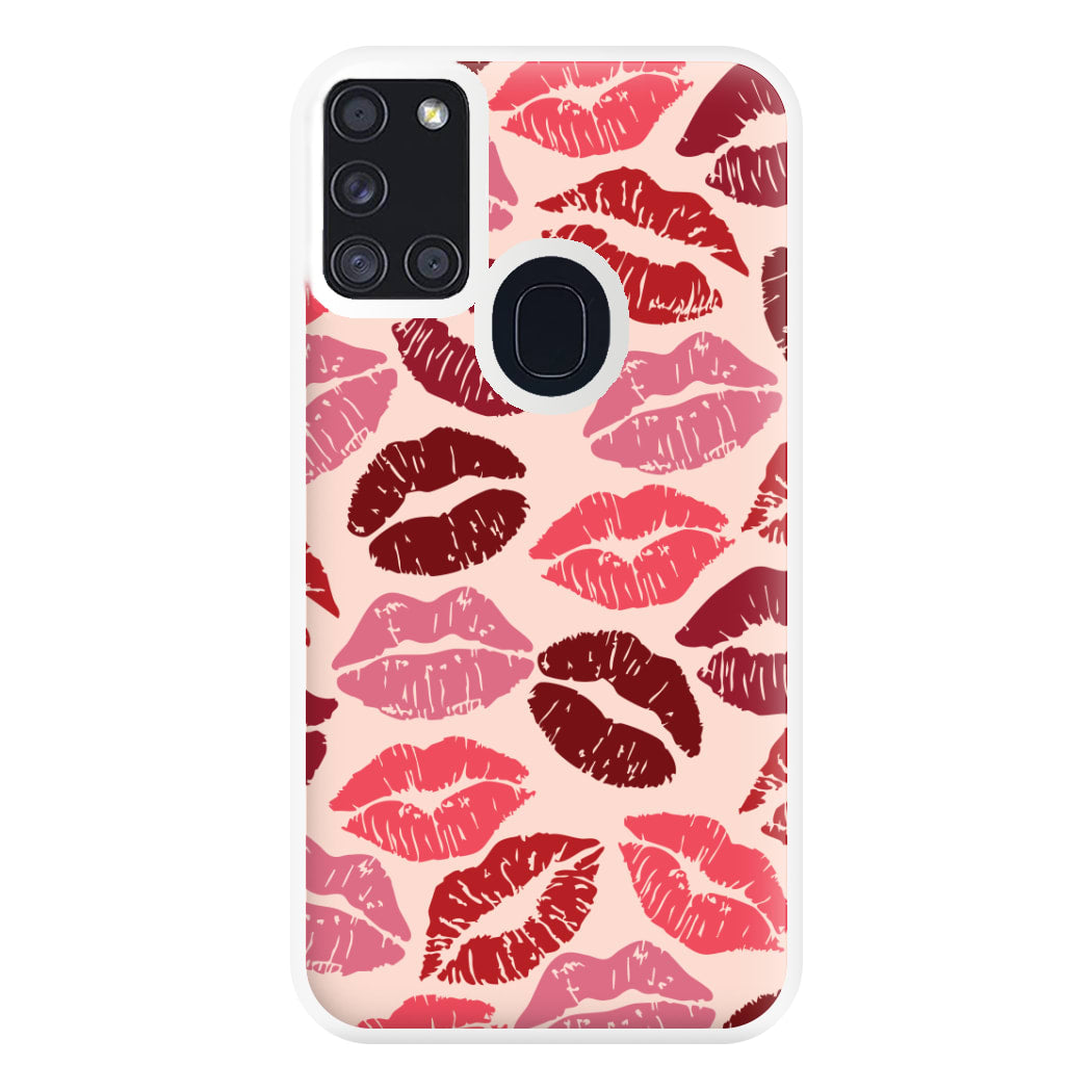 Valentine's Lips Pattern Phone Case for Galaxy A21s