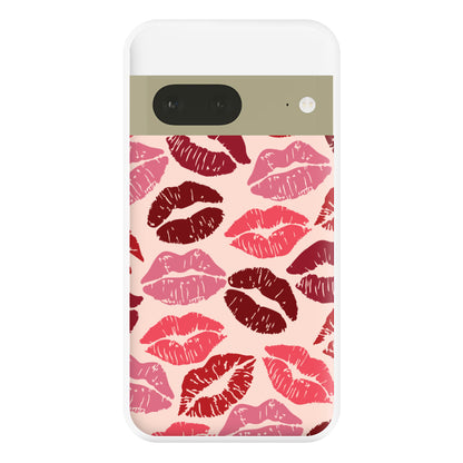 Valentine's Lips Pattern Phone Case for Google Pixel 7a