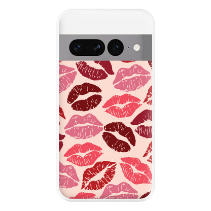 Valentine's Lips Pattern Phone Case for Google Pixel 7 Pro