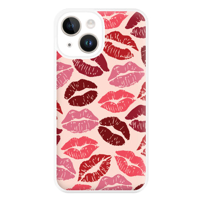 Valentine's Lips Pattern Phone Case for iPhone 14