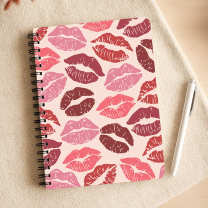 Valentine's Lips Pattern Notepad