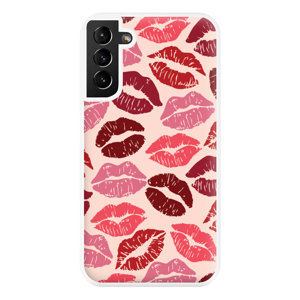 Valentine's Lips Pattern Phone Case for Galaxy S21 Plus