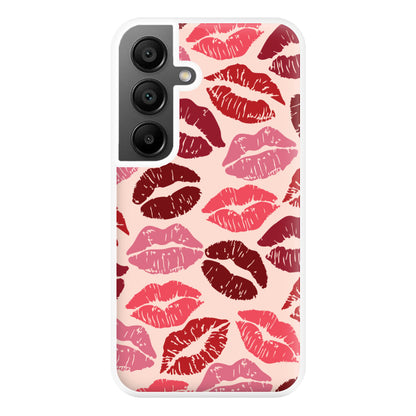 Valentine's Lips Pattern Phone Case for Galaxy A55