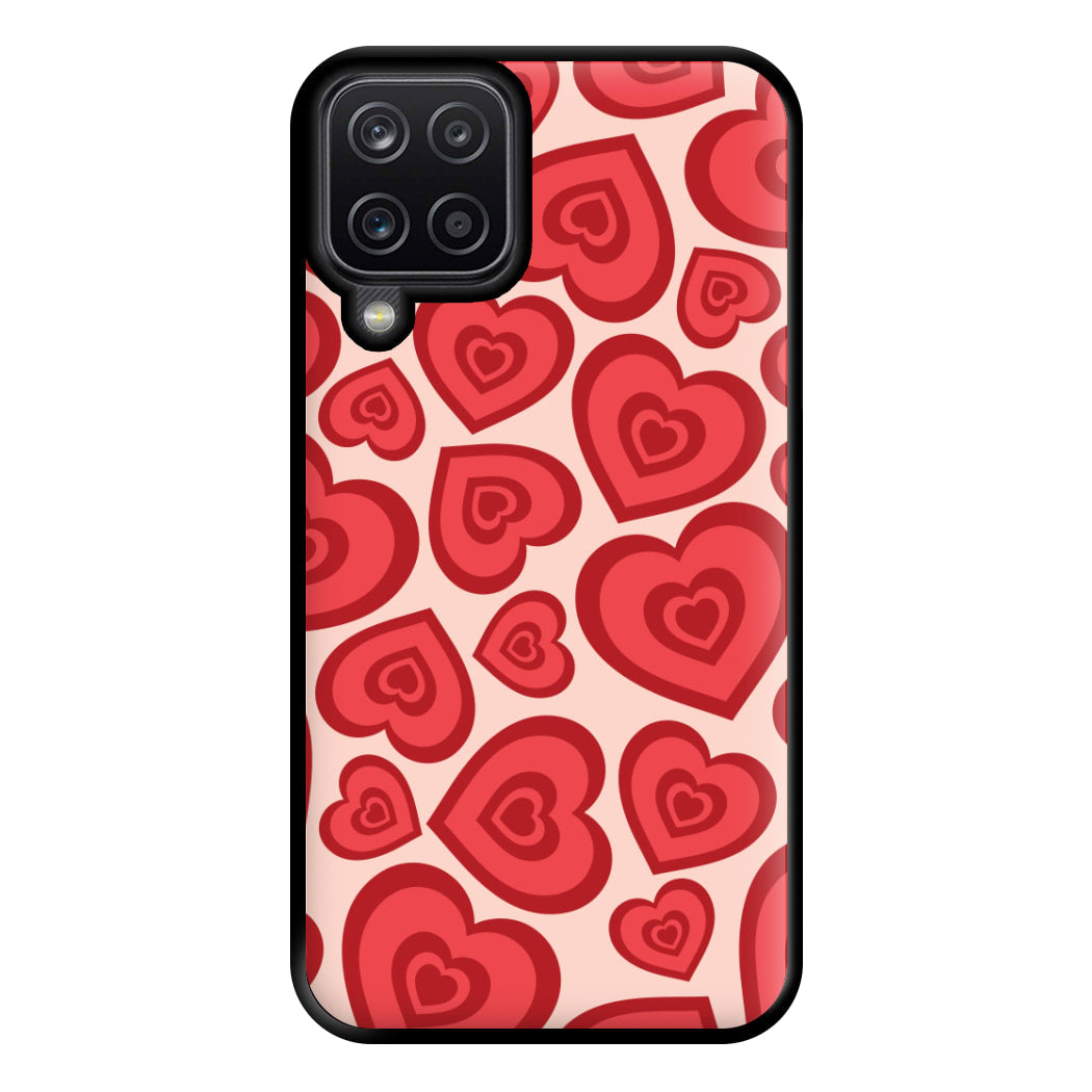 Valentine's Heart Pattern Phone Case for Galaxy A12