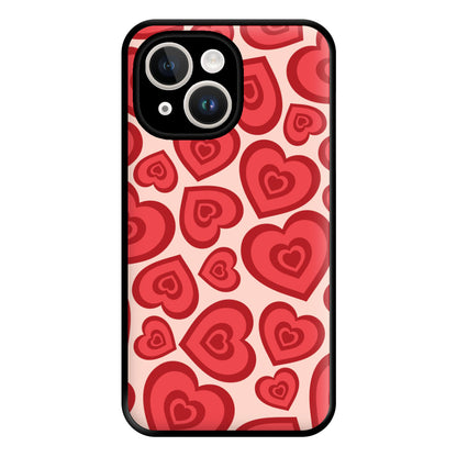 Valentine's Heart Pattern Phone Case for iPhone 14 Plus