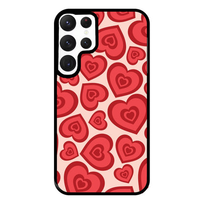 Valentine's Heart Pattern Phone Case for Galaxy S22 Ultra