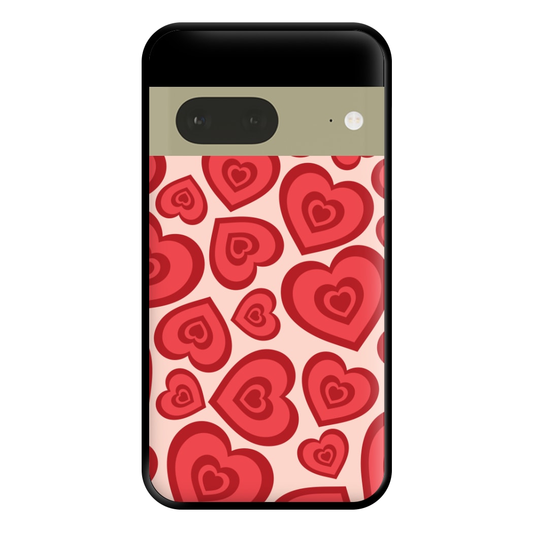 Valentine's Heart Pattern Phone Case for Google Pixel 7a