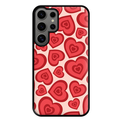 Valentine's Heart Pattern Phone Case for Galaxy S24 Ultra