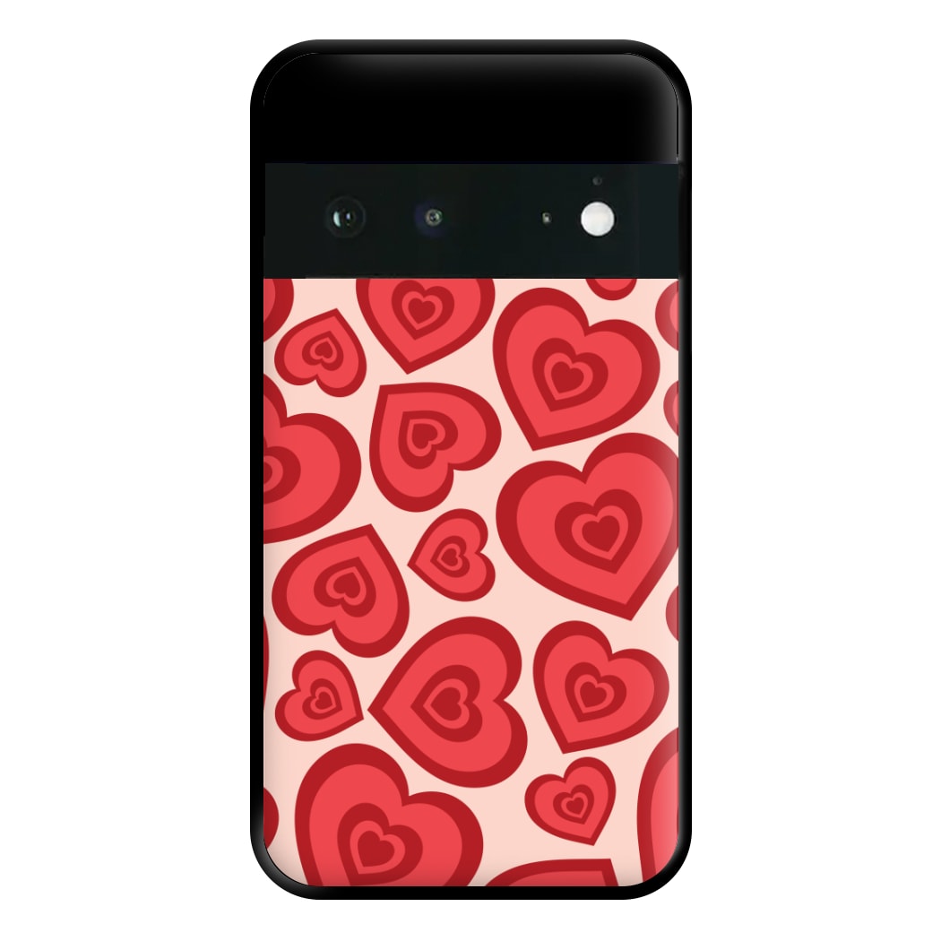 Valentine's Heart Pattern Phone Case for Google Pixel 6a