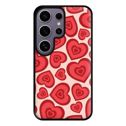 Valentine's Heart Pattern Phone Case for Galaxy S25 Ultra