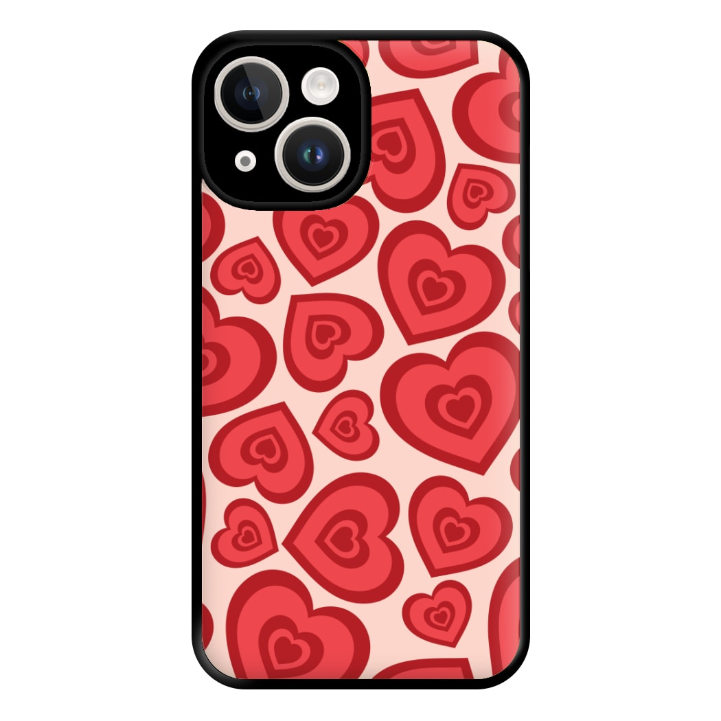 Valentine's Heart Pattern Phone Case for iPhone 14