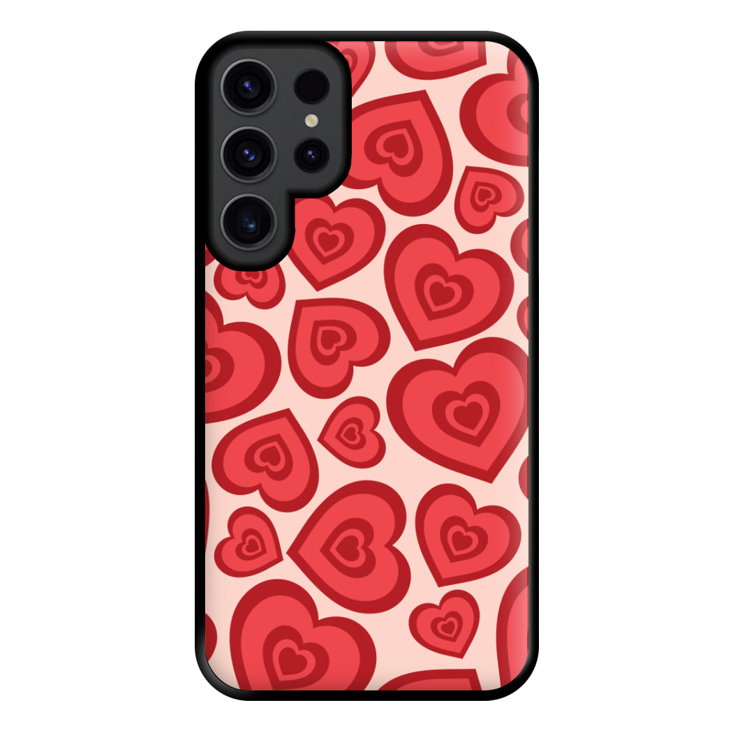 Valentine's Heart Pattern Phone Case for Galaxy S23 Ultra