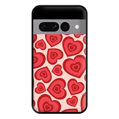 Valentine's Heart Pattern Phone Case for Google Pixel 7 Pro