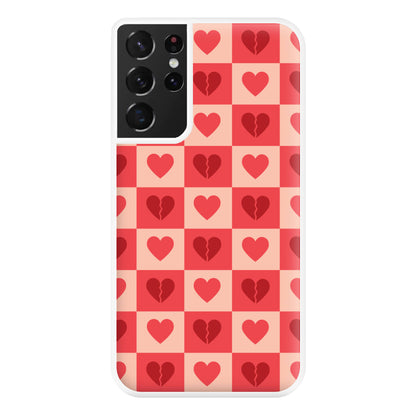 Valentine's Heart Pattern 2 Phone Case for Galaxy S21 Ultra