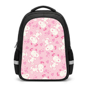 Cartoon Beagle Valentine Hearts Pattern Backpack 1