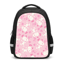 Cartoon Beagle Valentine Hearts Pattern Backpack