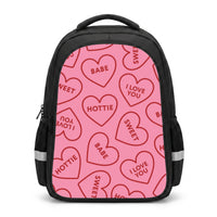 Quote Love Hearts Pattern Backpack