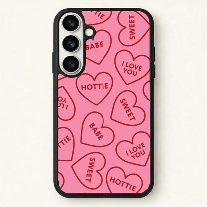 Quote Love Hearts Pattern Phone Case for Galaxy S26 Plus